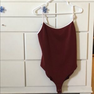 Forever21 Burnt Red Large Bodysuit